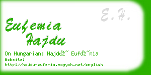 eufemia hajdu business card